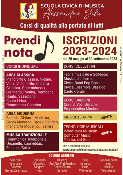 Corsi Scuola Civica Di Musica A A